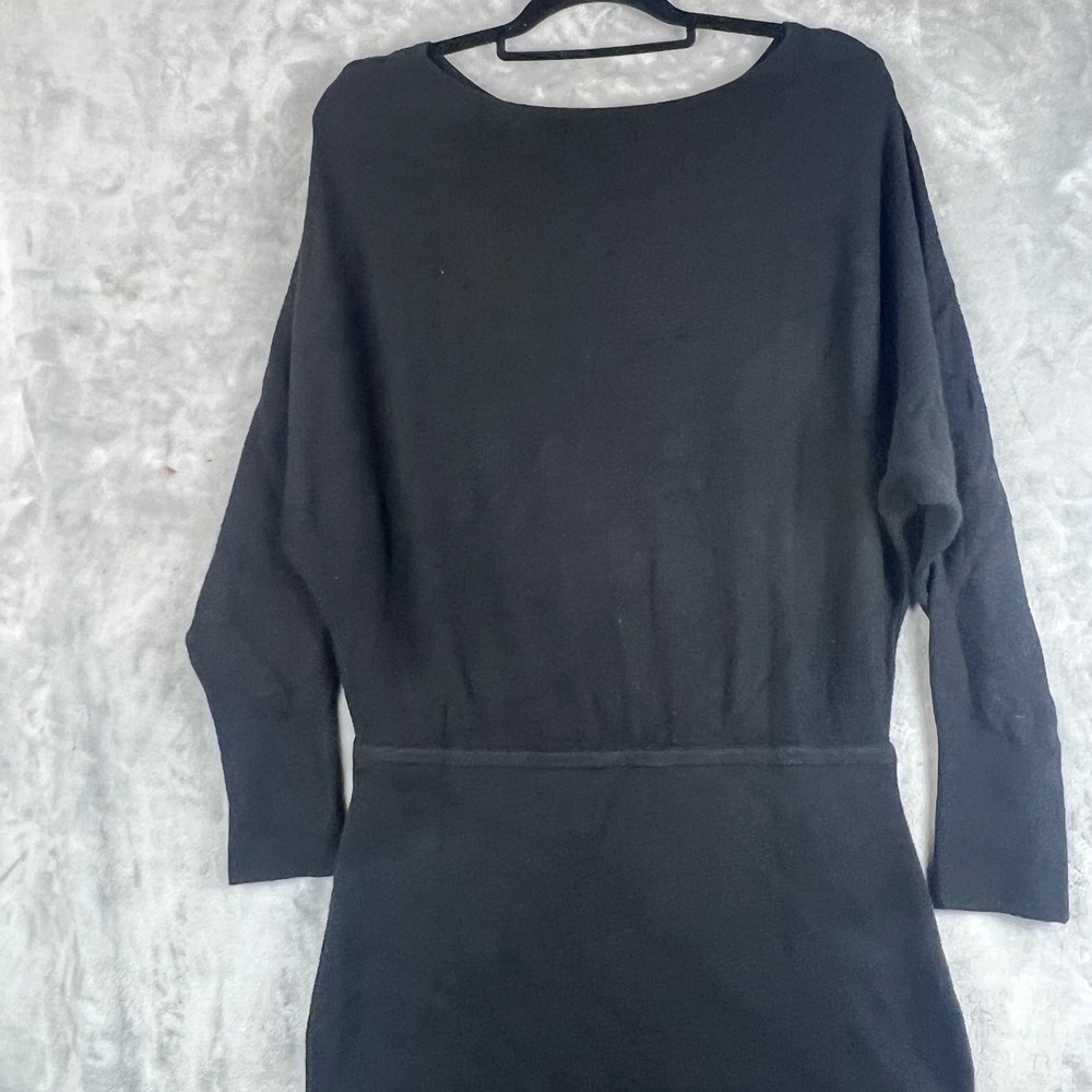 Banana Republic Sweater Dress Black Knit Dolman Sleeve Midi Dress NWT Size M - Picture 6 of 8
